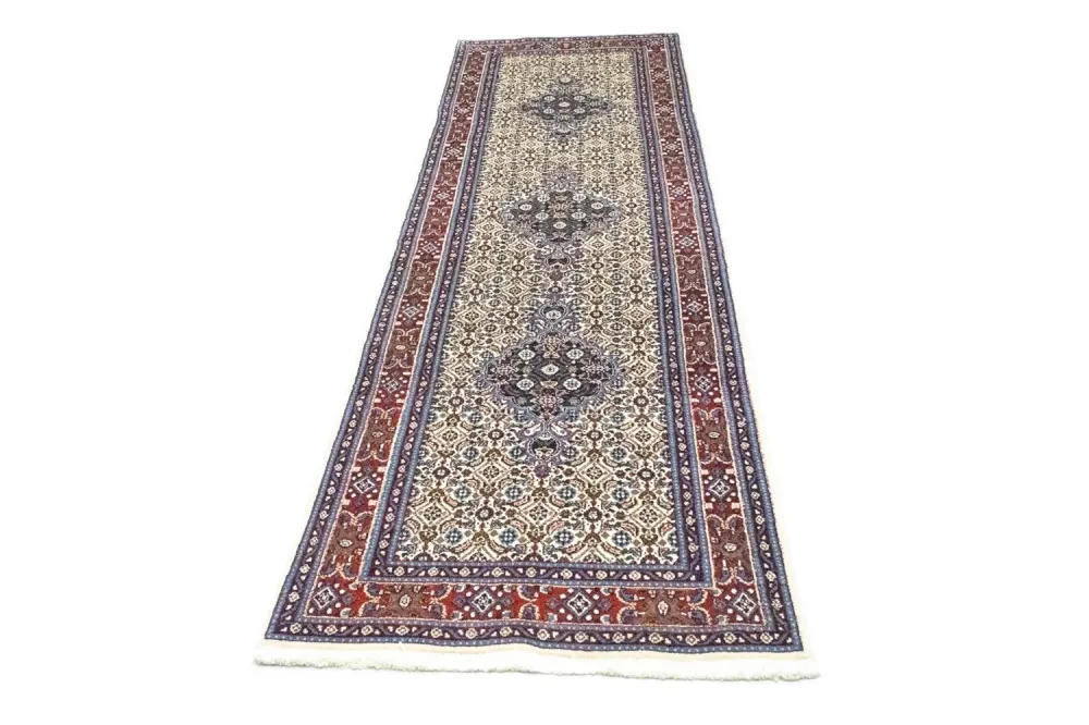 Løper Persisk teppe - klassisk - 289 x 80 cm - beige