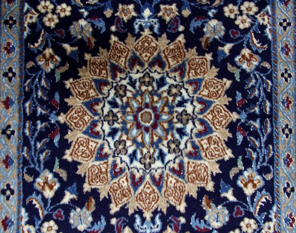 Løper Persisk teppe - Nain - 340 x 80 cm - blå
