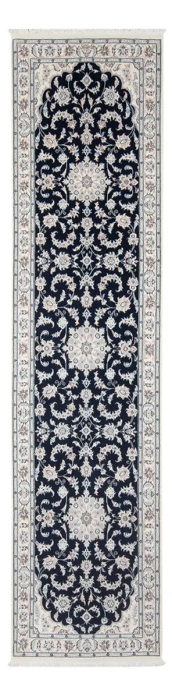Løper Persisk teppe - Nain - Premium - 296 x 81 cm - mørkeblå
