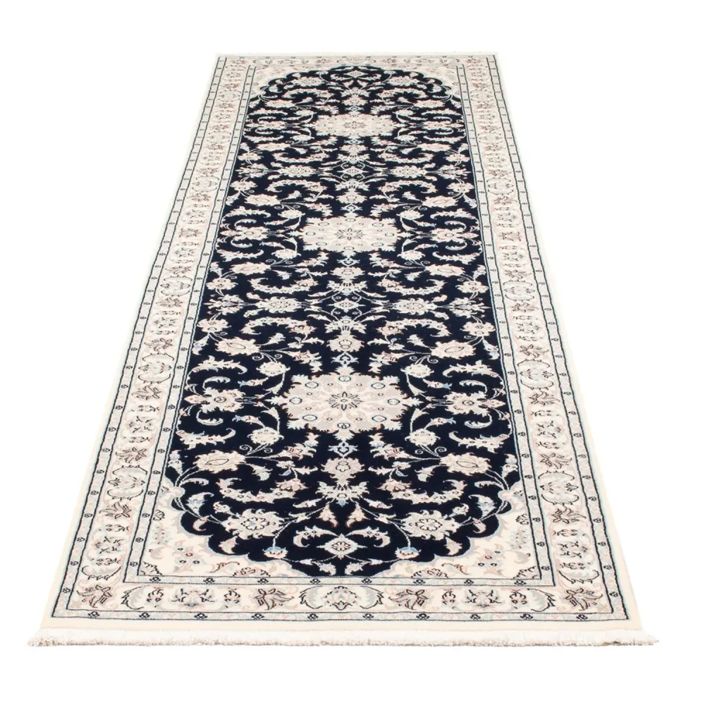 Løper Persisk teppe - Nain - Premium - 296 x 81 cm - mørkeblå