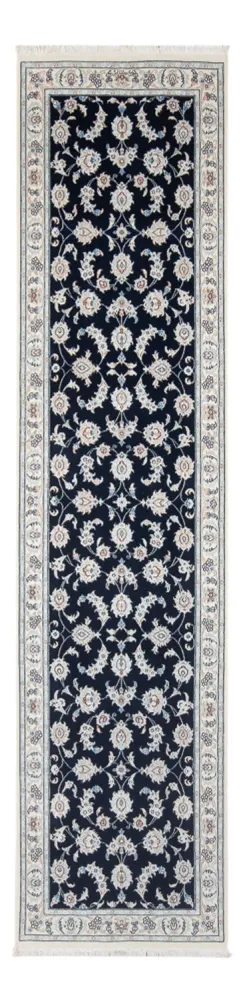 Løper Persisk teppe - Nain - Premium - 302 x 82 cm - mørkeblå