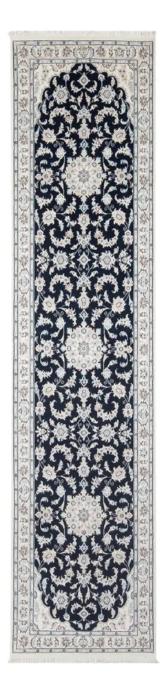 Løper Persisk teppe - Nain - Premium - 302 x 80 cm - mørkeblå