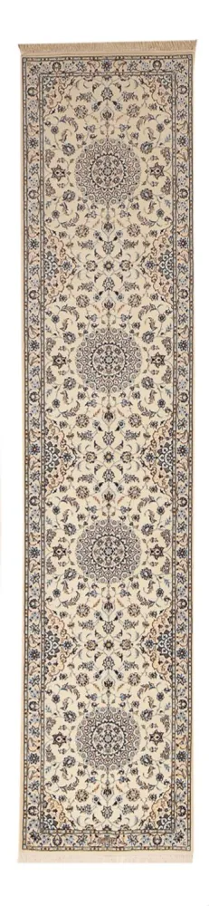 Løper Persisk teppe - Nain - Premium - 397 x 87 cm - beige