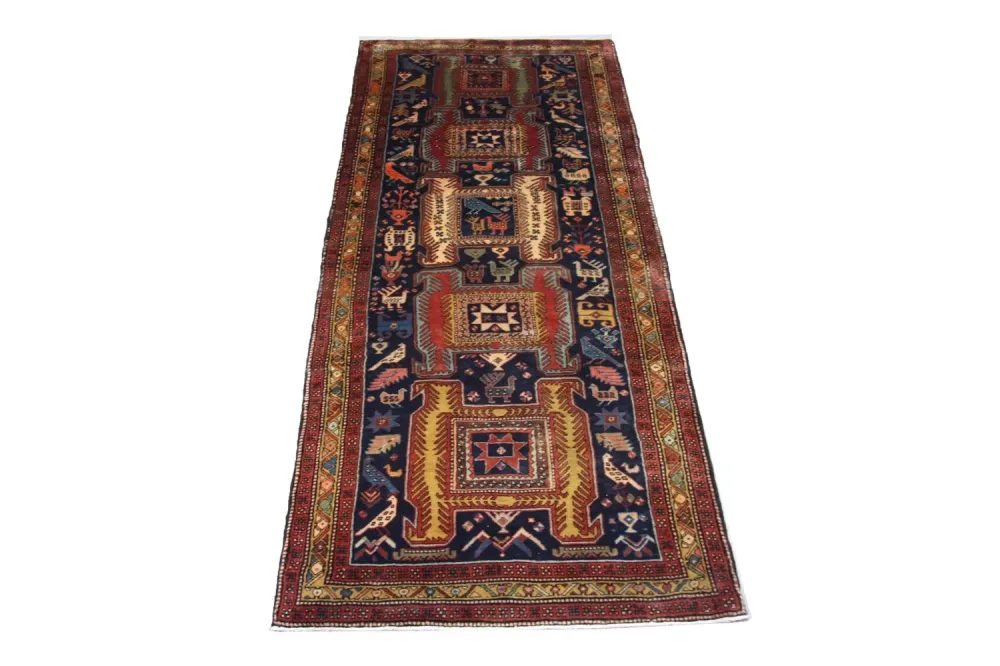 Løper Persisk teppe - Nomadisk - 182 x 124 cm - blå