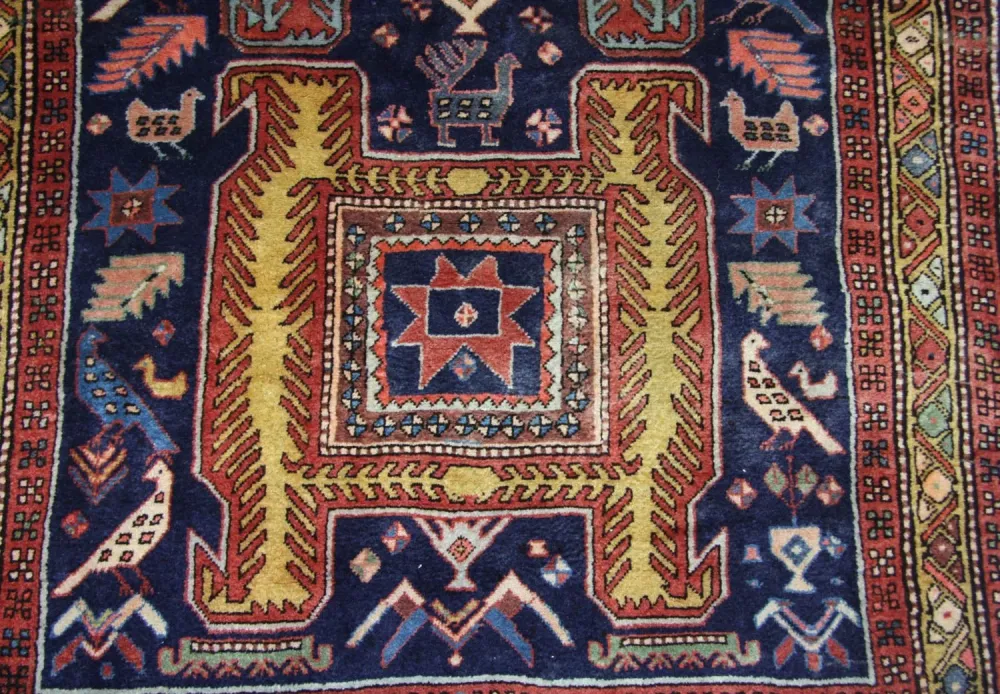 Løper Persisk teppe - Nomadisk - 182 x 124 cm - blå