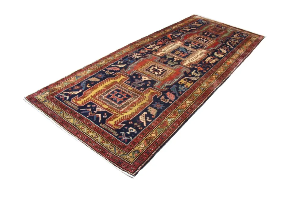 Løper Persisk teppe - Nomadisk - 182 x 124 cm - blå