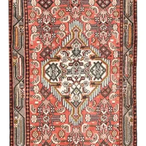Løper Persisk teppe - Nomadisk - 215 x 75 cm - lys rød