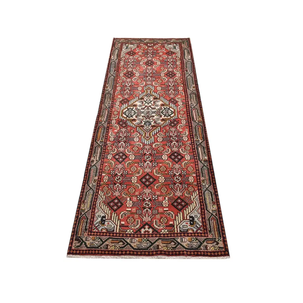 Løper Persisk teppe - Nomadisk - 215 x 75 cm - lys rød