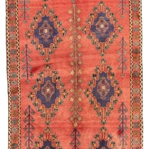 Løper Persisk teppe - Nomadisk - 258 x 125 cm - oransje