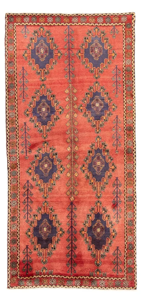 Løper Persisk teppe - Nomadisk - 258 x 125 cm - oransje