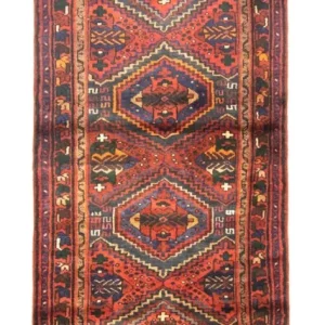 Løper Persisk teppe - Nomadisk - 260 x 100 cm - brun