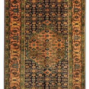 Løper Persisk teppe - Nomadisk - 284 x 143 cm - mørkeblå