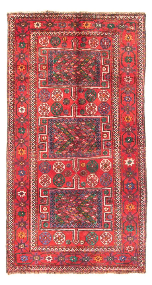 Løper Persisk teppe - Nomadisk - 285 x 150 cm - flerfarget