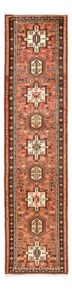 Løper Persisk teppe - Nomadisk - 288 x 73 cm - lys rød