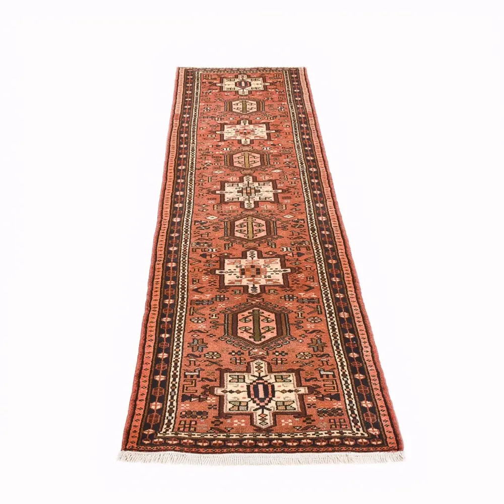 Løper Persisk teppe - Nomadisk - 288 x 73 cm - lys rød