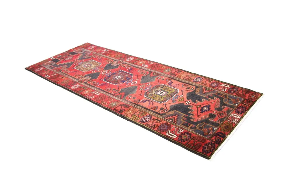 Løper Persisk teppe - Nomadisk - 294 x 104 cm - rød
