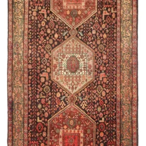 Løper Persisk teppe - Nomadisk - 295 x 130 cm - mørk rød