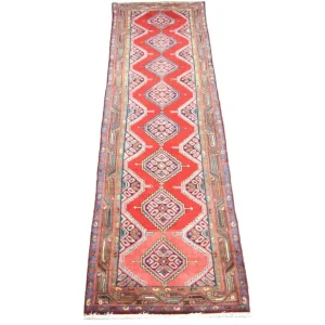 Løper Persisk teppe - Nomadisk - 295 x 76 cm - rød