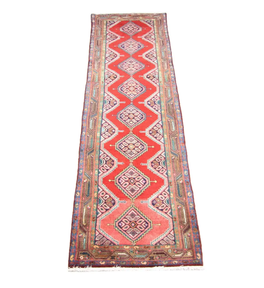 Løper Persisk teppe - Nomadisk - 295 x 76 cm - rød