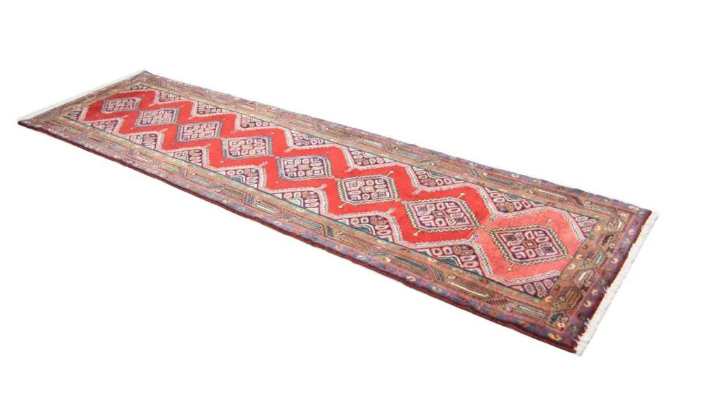 Løper Persisk teppe - Nomadisk - 295 x 76 cm - rød