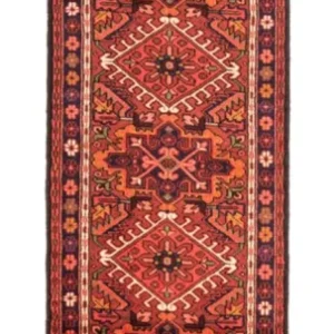 Løper Persisk teppe - Nomadisk - 296 x 70 cm - rød