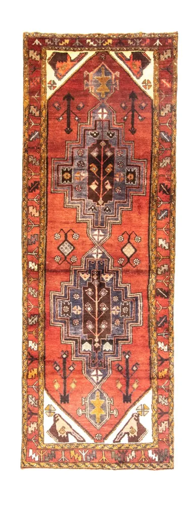 Løper Persisk teppe - Nomadisk - 297 x 105 cm - oransje