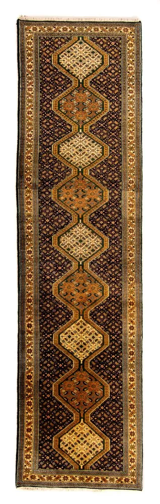 Løper Persisk teppe - Nomadisk - 297 x 70 cm - mørkeblå