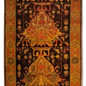 Løper Persisk teppe - Nomadisk - 297 x 77 cm - mørkeblå