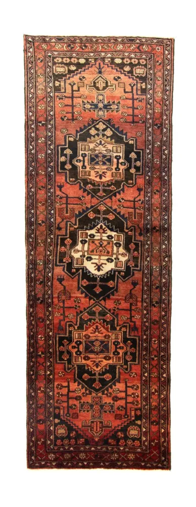 Løper Persisk teppe - Nomadisk - 300 x 101 cm - brun