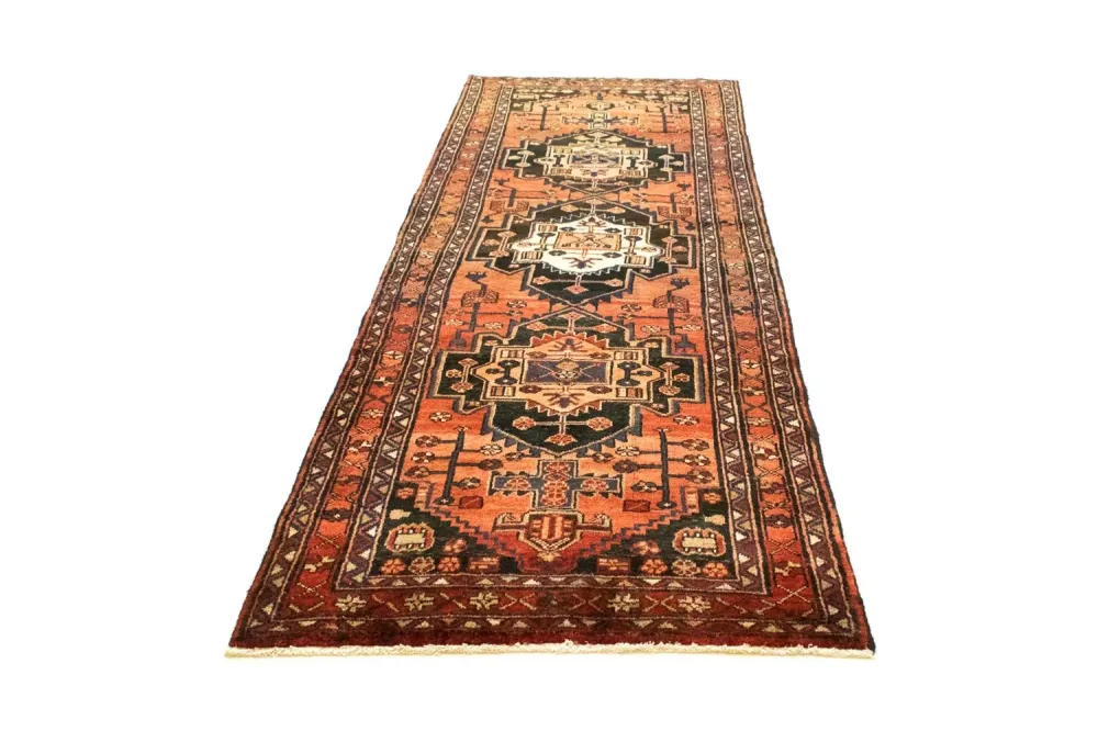 Løper Persisk teppe - Nomadisk - 300 x 101 cm - brun
