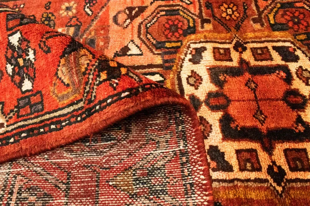 Løper Persisk teppe - Nomadisk - 302 x 112 cm - oransje
