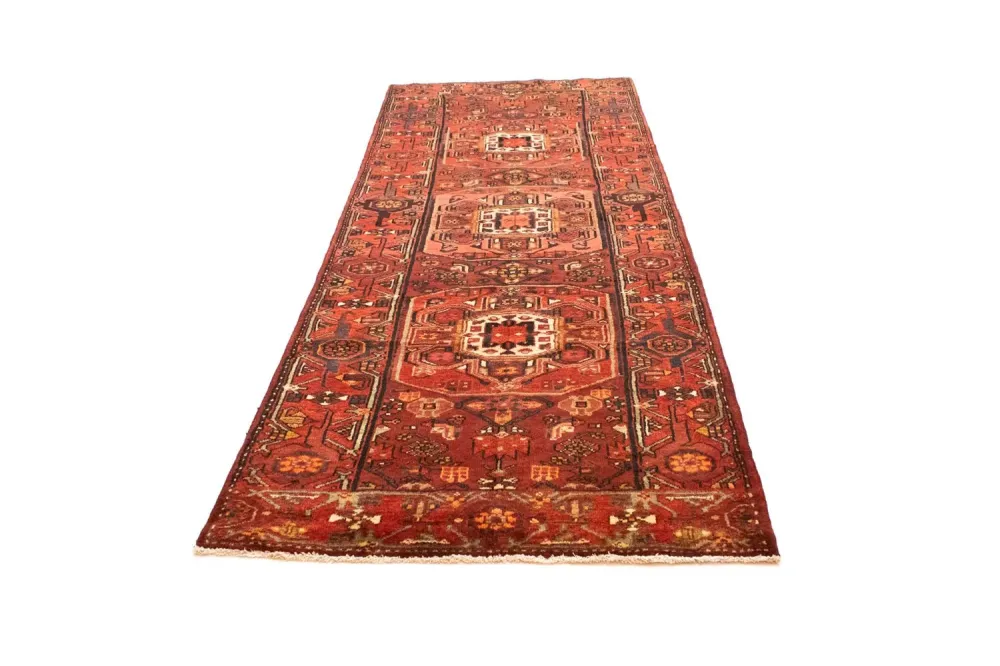 Løper Persisk teppe - Nomadisk - 302 x 112 cm - oransje