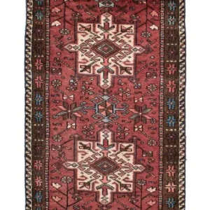 Løper Persisk teppe - Nomadisk - 304 x 85 cm - mørk rød