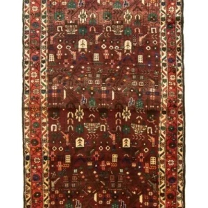 Løper Persisk teppe - Nomadisk - 306 x 111 cm - brun