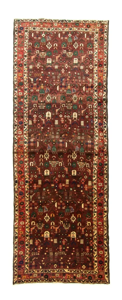 Løper Persisk teppe - Nomadisk - 306 x 111 cm - brun