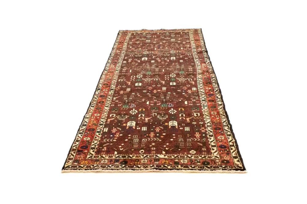 Løper Persisk teppe - Nomadisk - 306 x 111 cm - brun