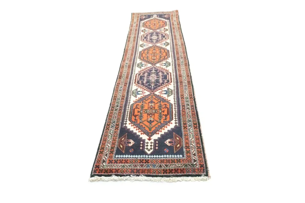 Løper Persisk teppe - Nomadisk - 307 x 70 cm - flerfarget