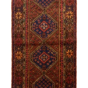 Løper Persisk teppe - Nomadisk - 315 x 108 cm - blå