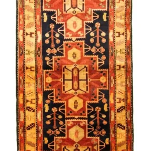 Løper Persisk teppe - Nomadisk - 320 x 113 cm - oransje