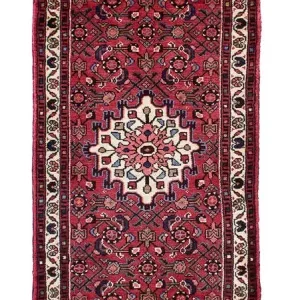 Løper Persisk teppe - Nomadisk - 323 x 78 cm - mørk rød