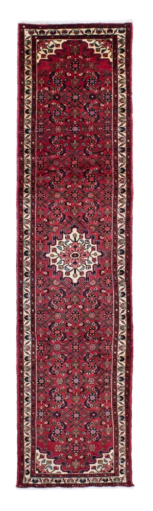 Løper Persisk teppe - Nomadisk - 323 x 78 cm - mørk rød