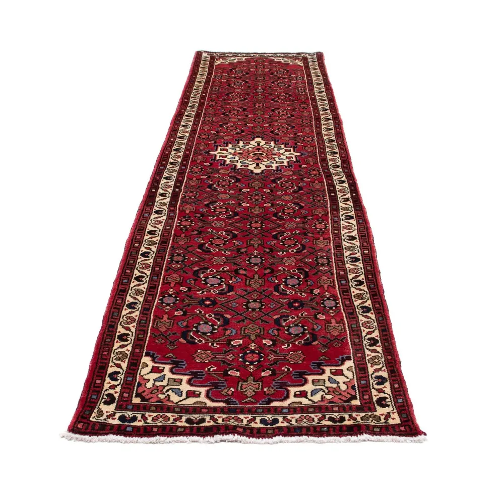 Løper Persisk teppe - Nomadisk - 323 x 78 cm - mørk rød