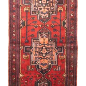 Løper Persisk teppe - Nomadisk - 326 x 105 cm - rød