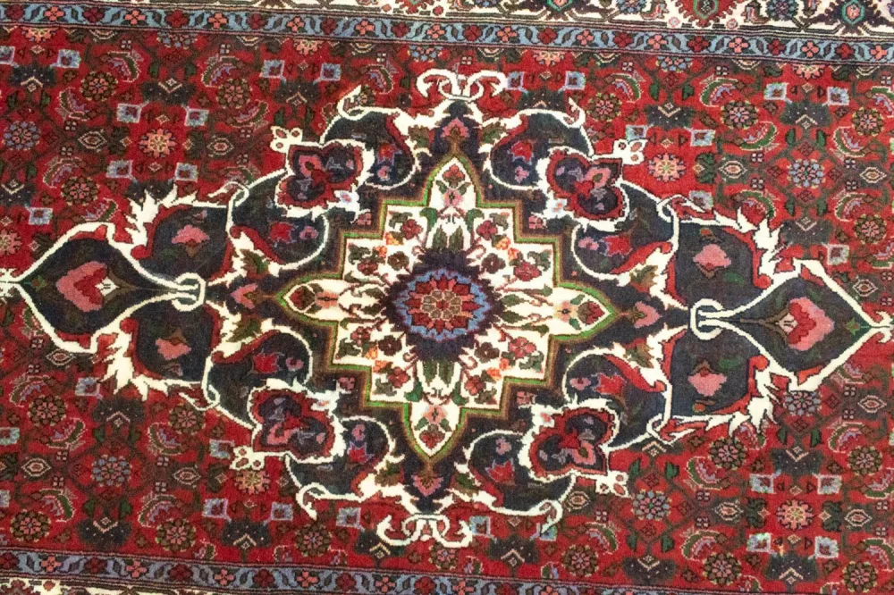 Løper Persisk teppe - Nomadisk - 372 x 95 cm - rød
