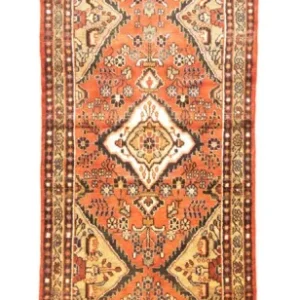 Løper Persisk teppe - Nomadisk - 400 x 101 cm - oransje