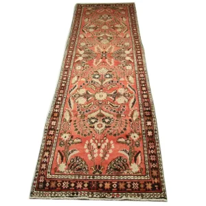 Løper Persisk teppe - Nomadisk - 405 x 112 cm - lys rød