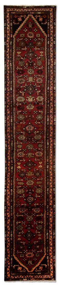 Løper Persisk teppe - Nomadisk - 408 x 74 cm - rød