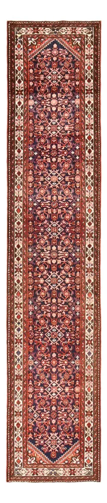 Løper Persisk teppe - Nomadisk - 419 x 88 cm - bordeaux rød