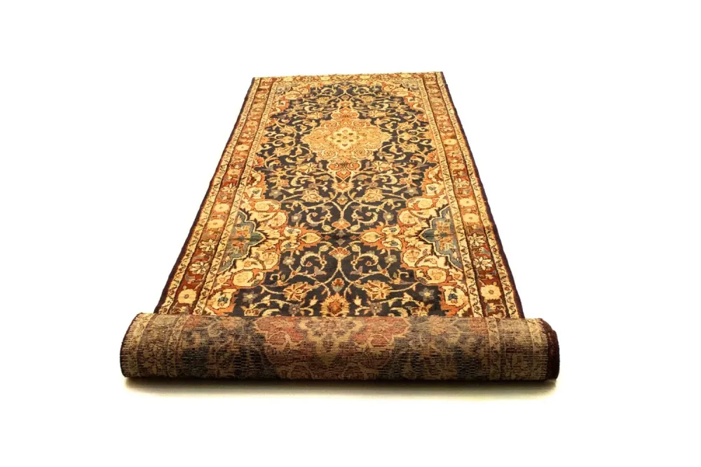 Løper Persisk teppe - Nomadisk - 428 x 110 cm - blå