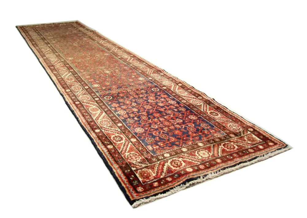 Løper Persisk teppe - Nomadisk - 440 x 114 cm - rød